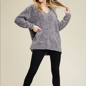 V Neck Knitted Sweater